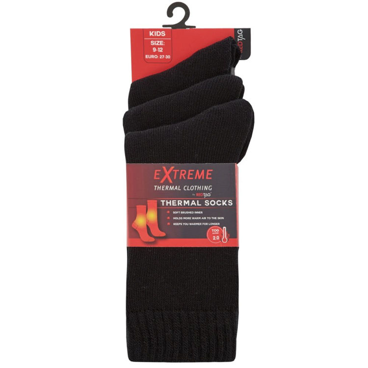 Picture of 42B839 BLACK THERMAL THICK SOCKS TOG RATING 2.0